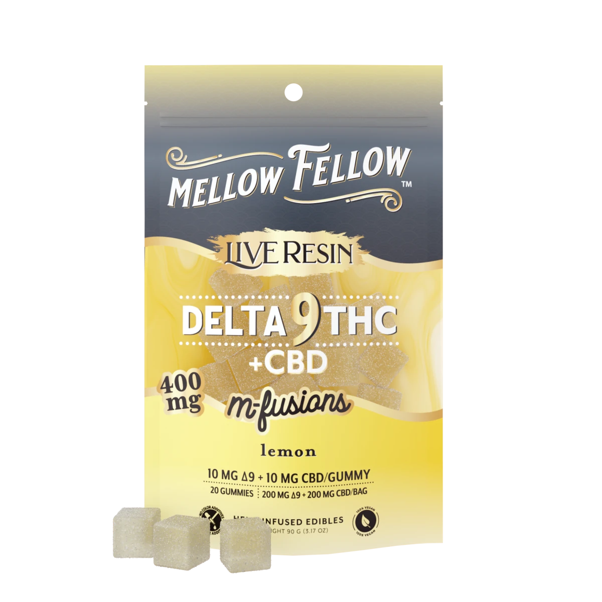 Delta 9 Live Resin Edibles 400mg - Lemon