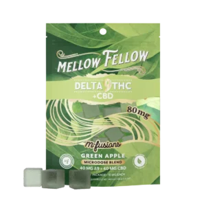 Micro-Dose M-Fusions Gummies - Delta 9 THC + CBD 8ct 80mg - Green Apple