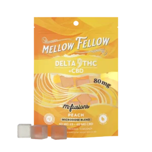 Microdose M-Fusions Gummies - Delta 9 THC + CBD 8ct 80mg - Peach