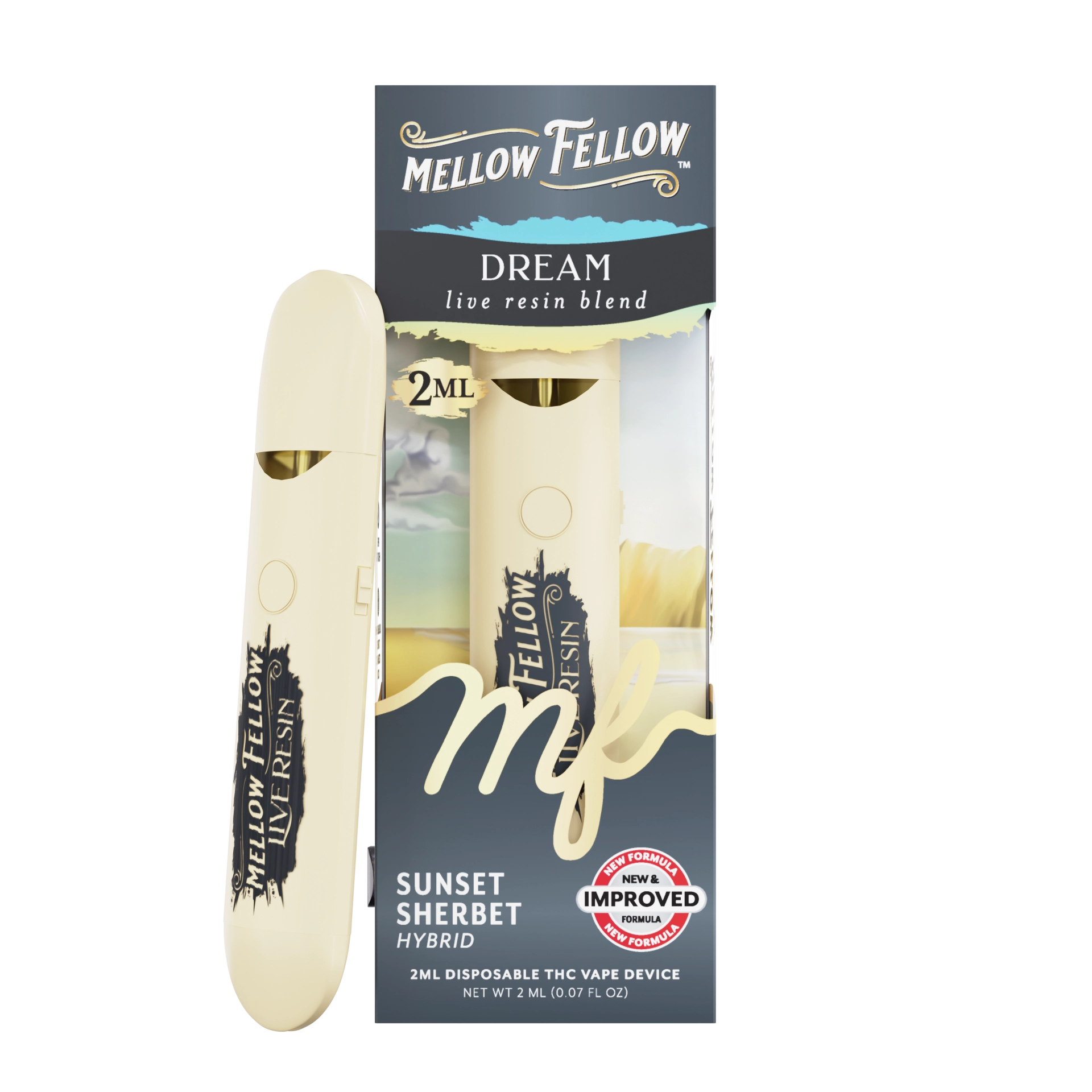 Dream Blend 2ml Live Resin Disposable Vape - Sunset Sherbet (Hybrid)