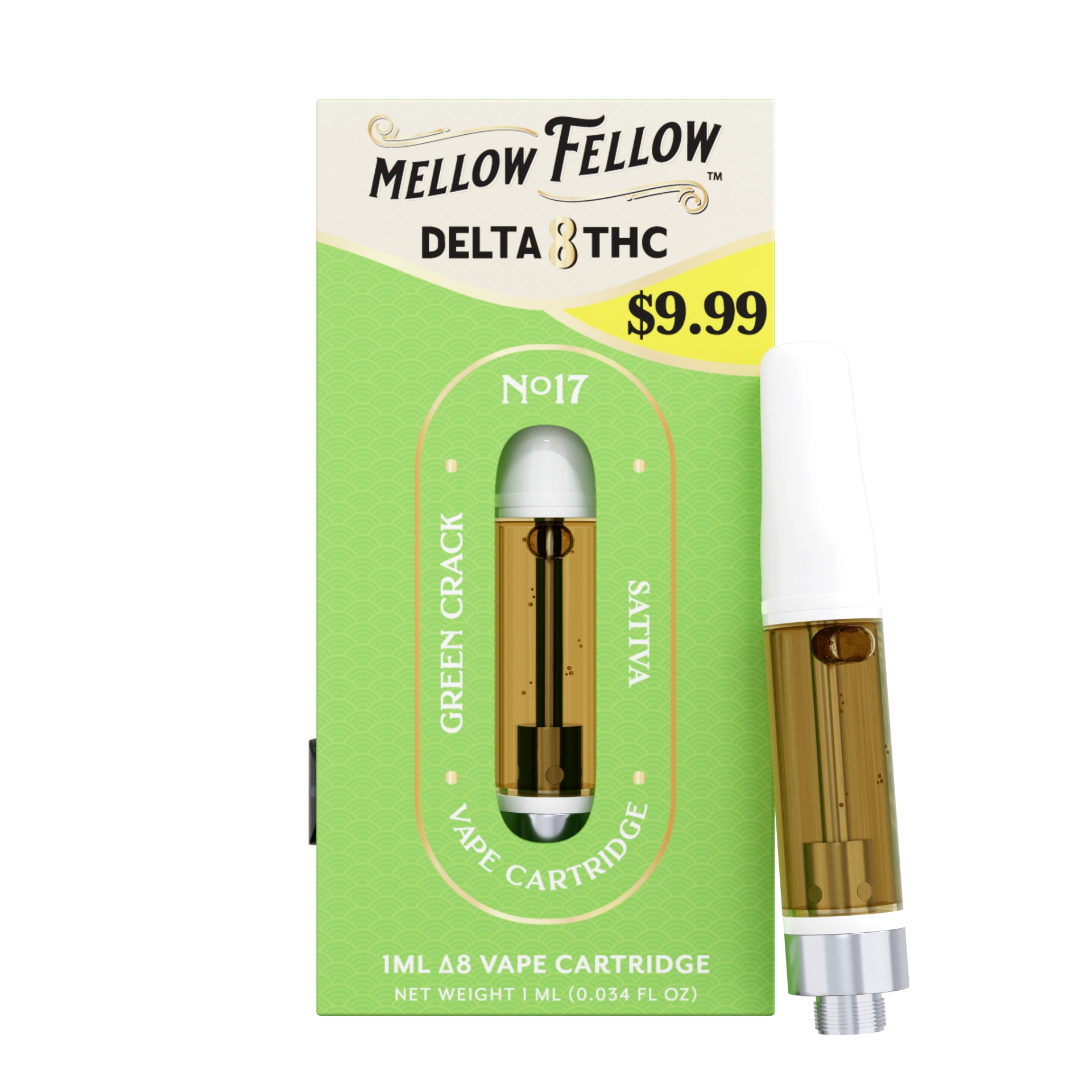 Delta 8 1ml Vape Cartridge - Green Crack (Sativa)