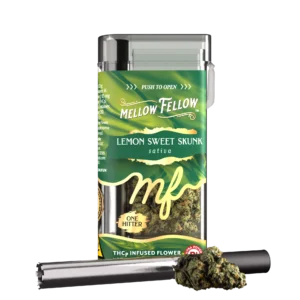 THCp Flower 3.5g Exotic Jar + One Hitter - Lemon Sweet Skunk (Sativa)