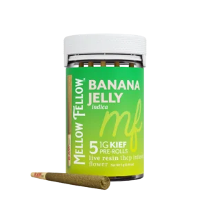 THCp 5pc 1g Kief Prerolled Joints - Banana Jelly (Indica)
