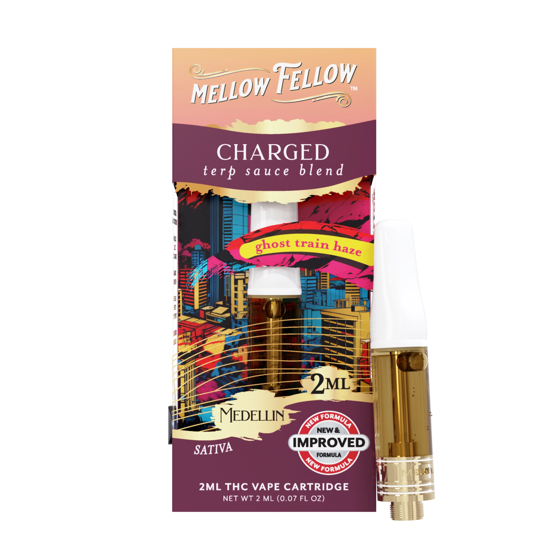 Charged Blend – Terp Sauce 2ml Vape Cartridge – Ghost Train Haze (Sativa)