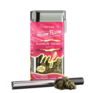 THCp 3.5g Infused Flower + One Hitter - Rainbow Sherbet (Hybrid)