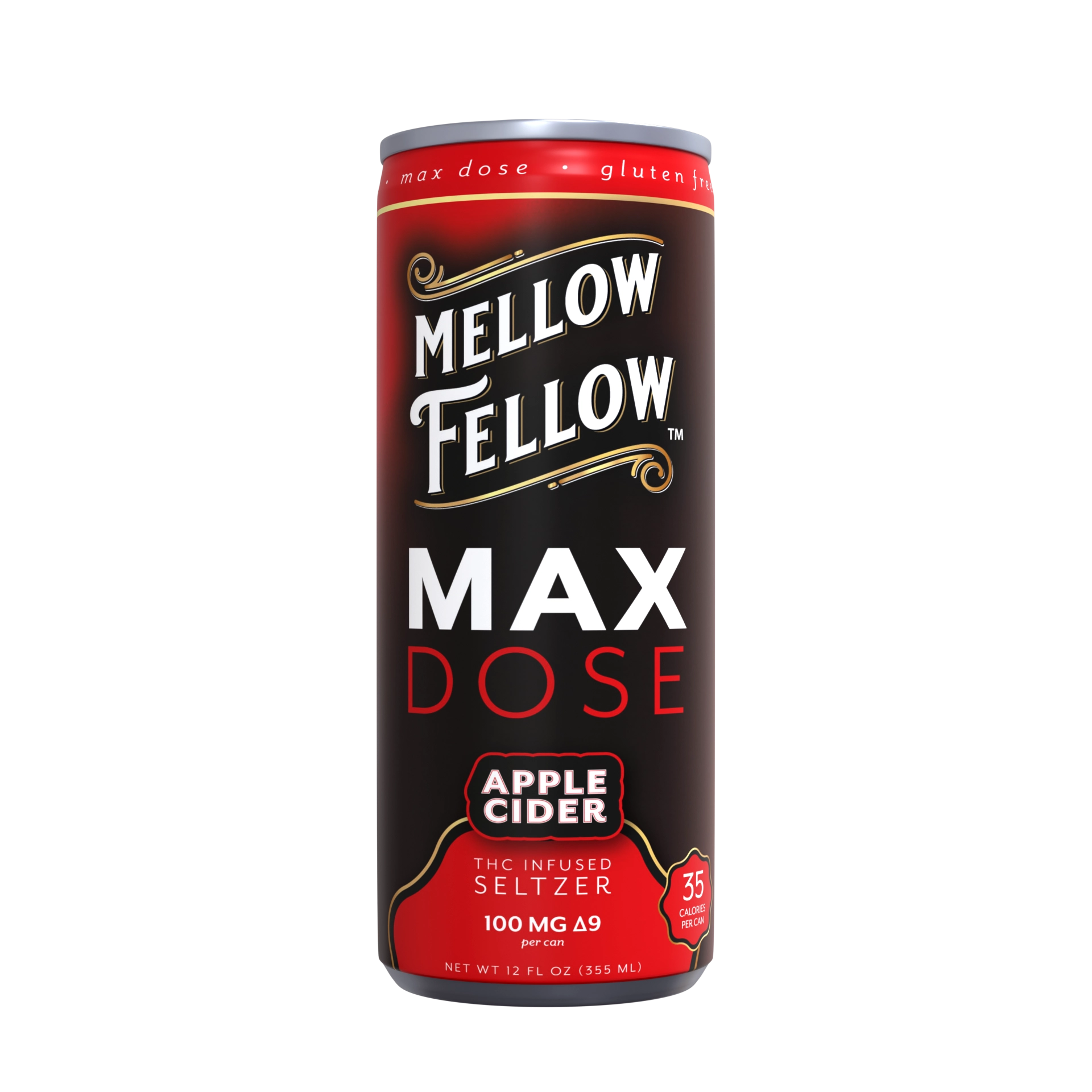 Max Dose Delta 9 THC Seltzer Beverage 100mg – Apple Cider