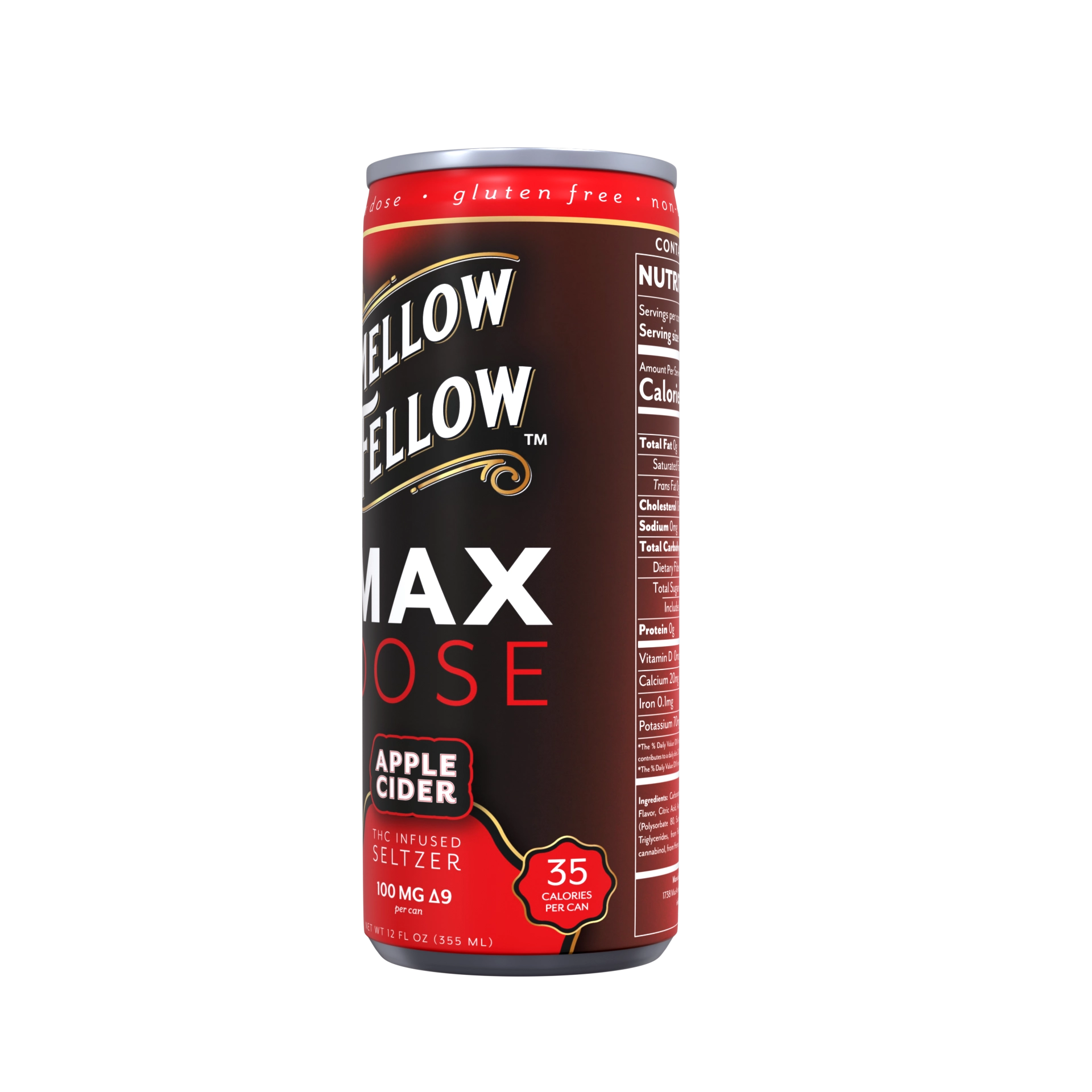 Max Dose Delta 9 THC Seltzer Beverage 100mg – Apple Cider - Image 3