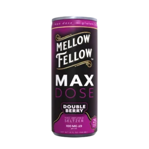 Max Dose Delta 9 THC Seltzer Beverage 100mg – Double Berry