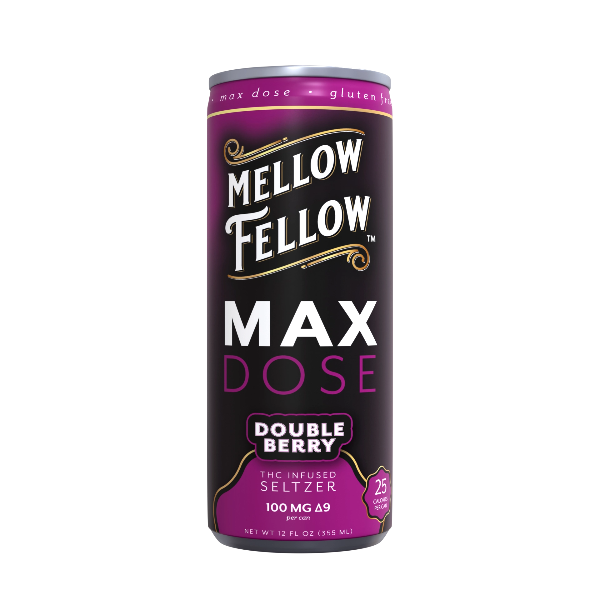 Max Dose Delta 9 THC Seltzer Beverage 100mg – Double Berry