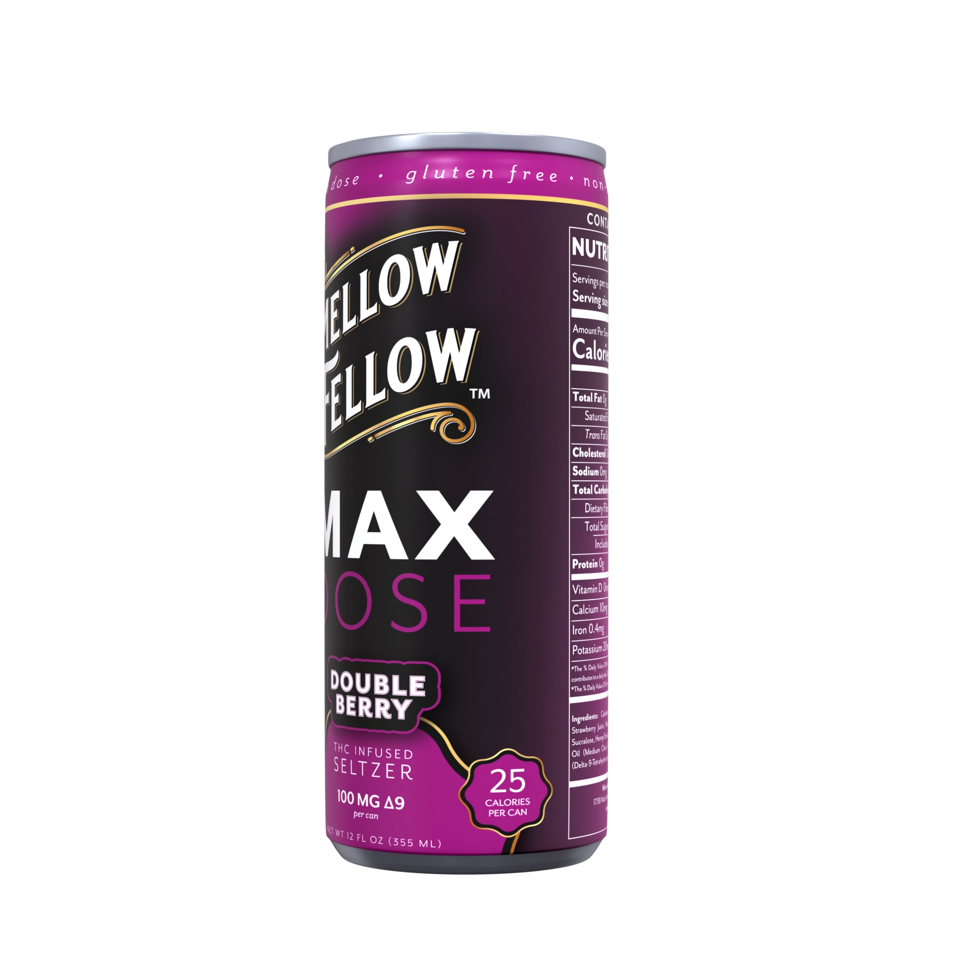 Max Dose Delta 9 THC Seltzer Beverage 100mg – Double Berry - Image 3