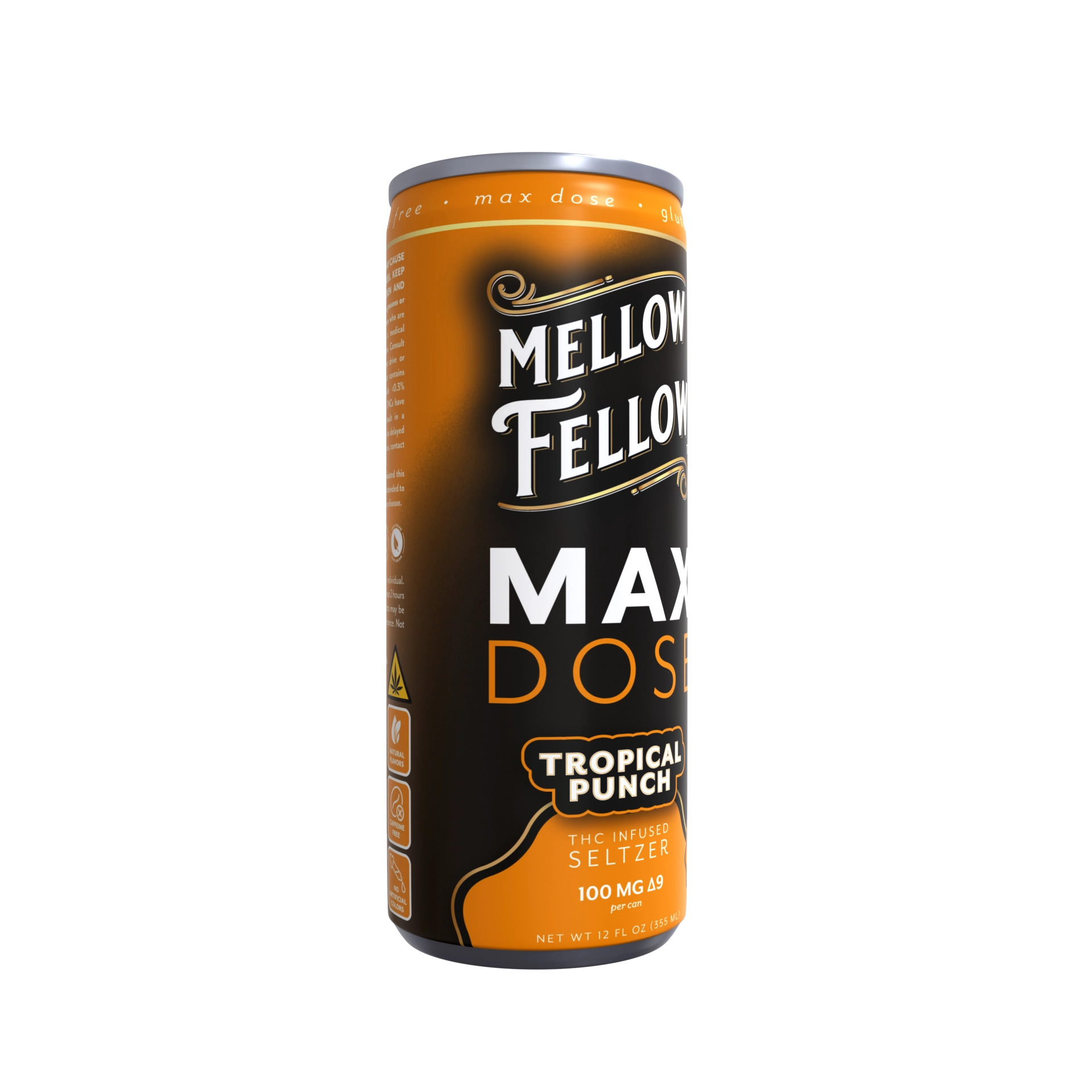 Max Dose Delta 9 THC Seltzer Beverage 100mg – Tropical Punch - Image 2