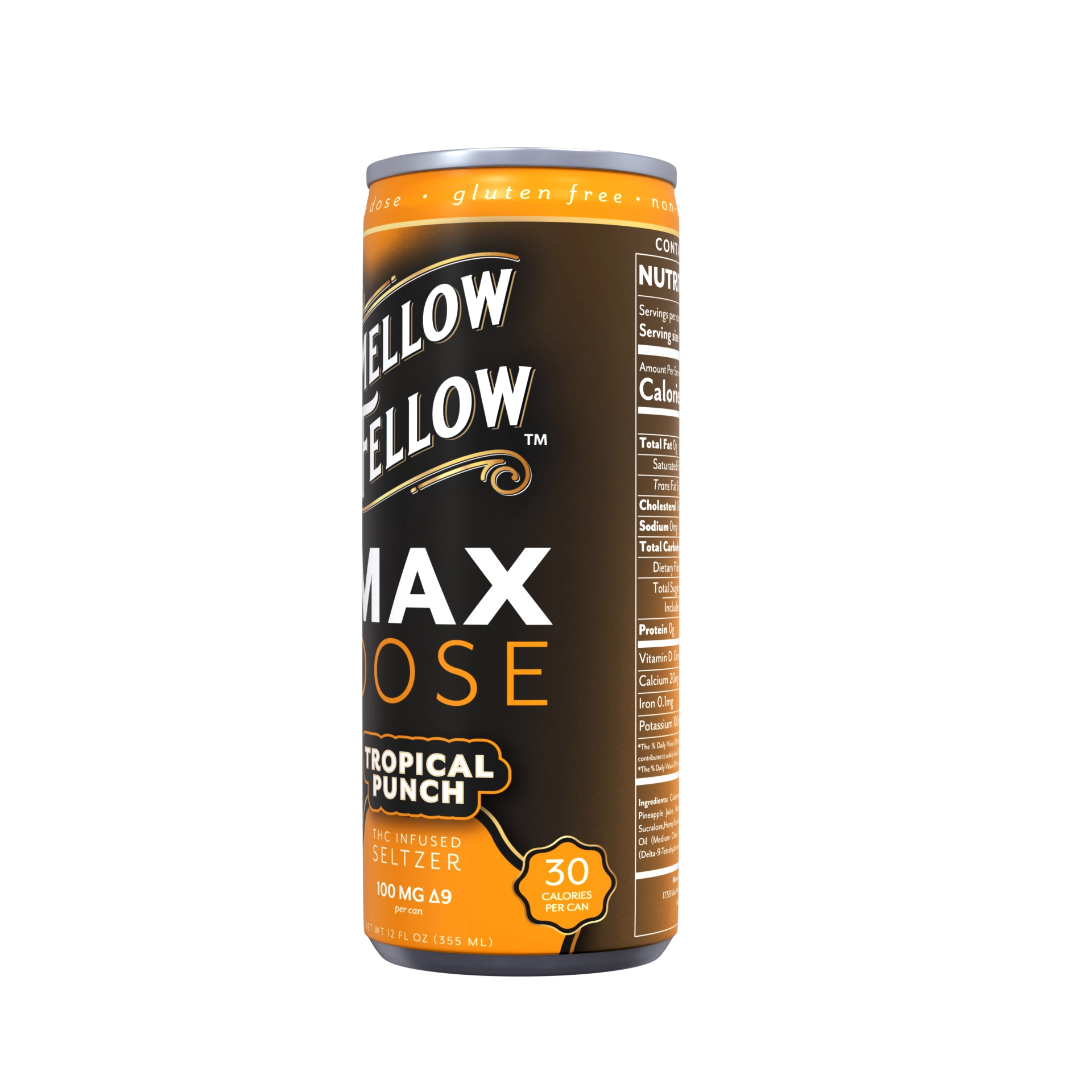 Max Dose Delta 9 THC Seltzer Beverage 100mg – Tropical Punch - Image 3