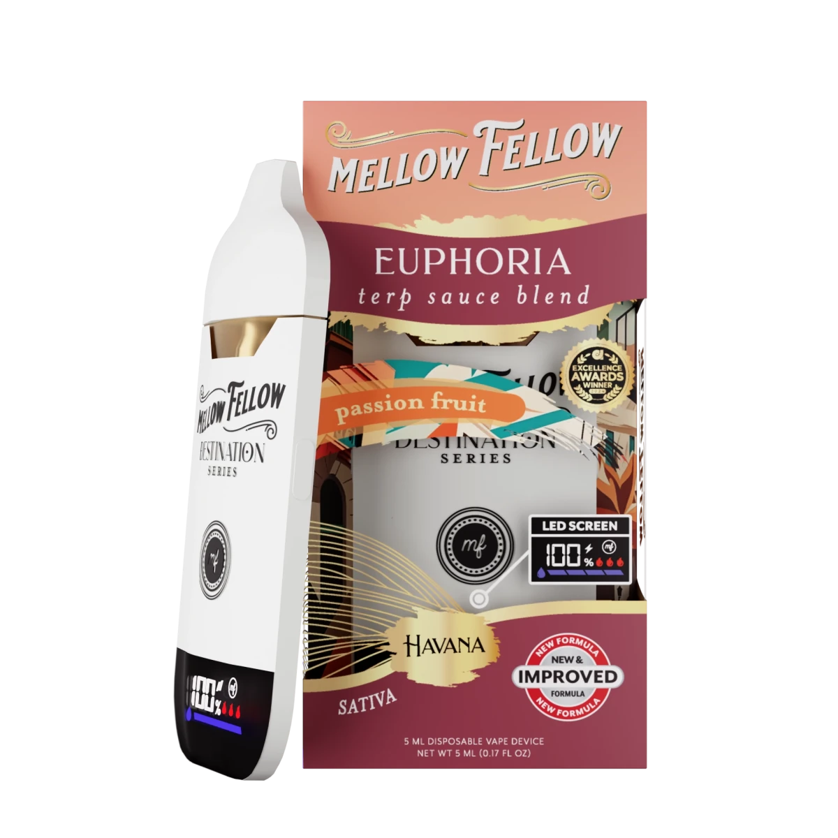 Euphoria Blend - Terp Sauce 5ml Disposable Vape - Passion Fruit (Sativa)