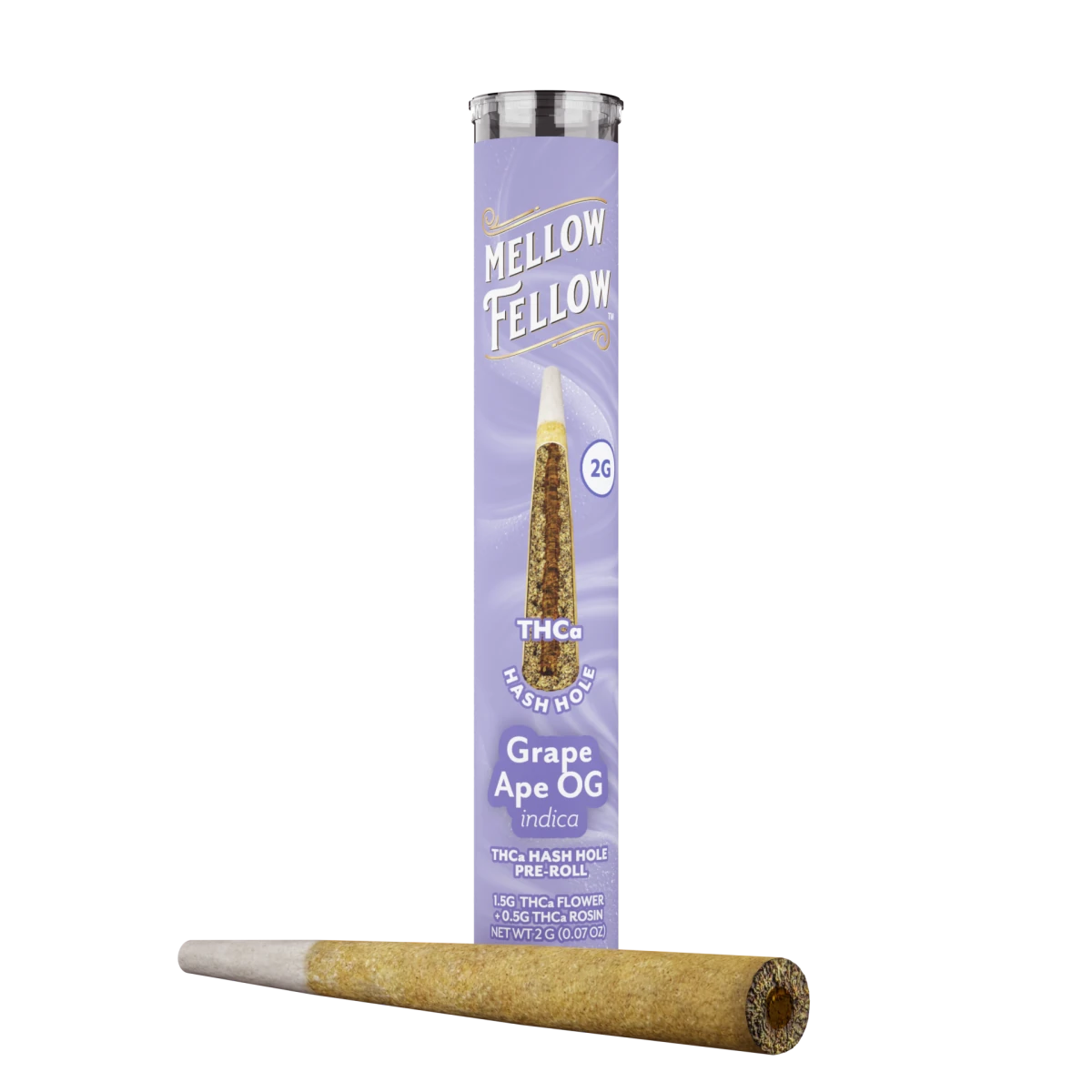 THCa 2g Hash Hole Prerolls - Grape Ape OG (Indica)