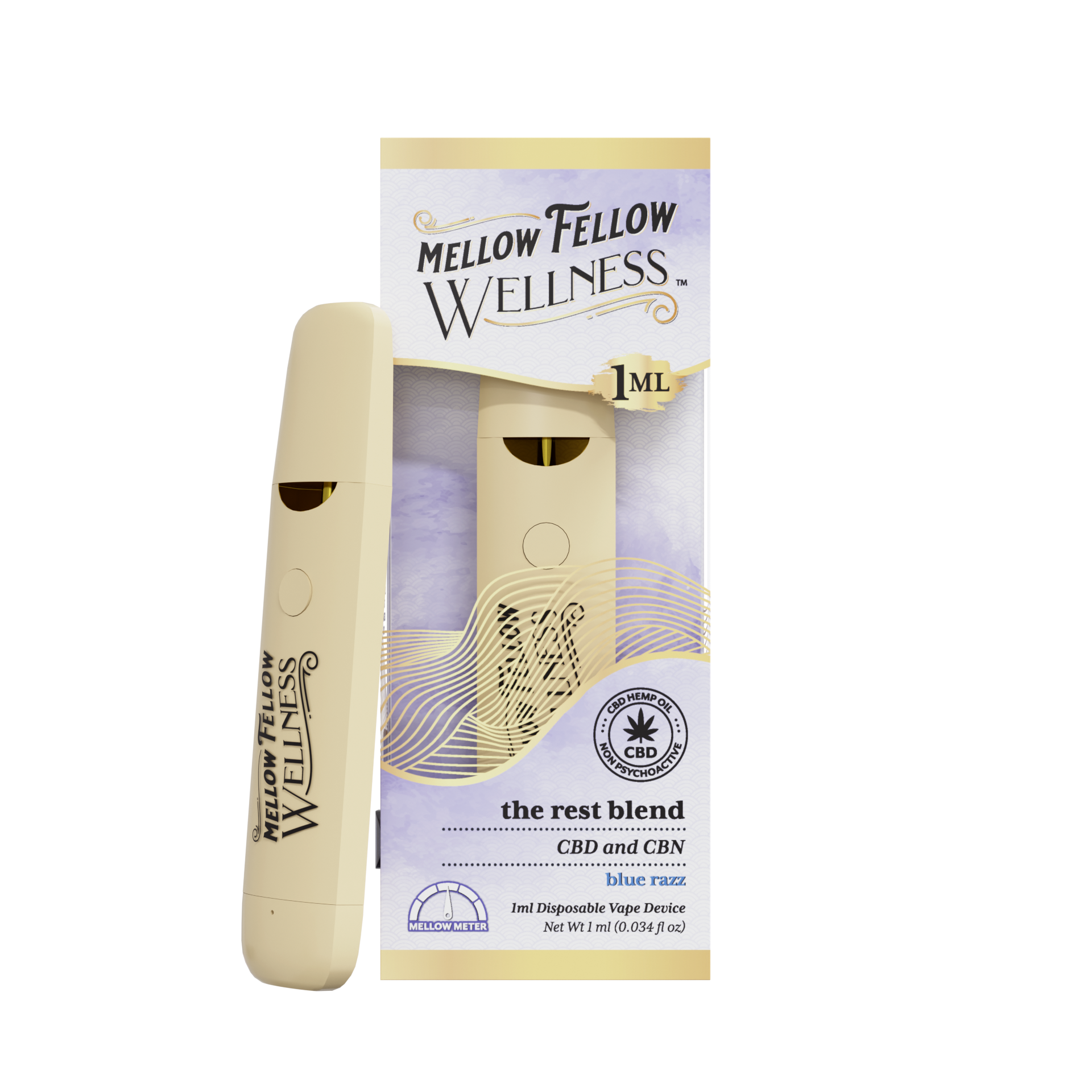 The Rest Blend - 1ml CBD Disposable Vape (Blue Razz)