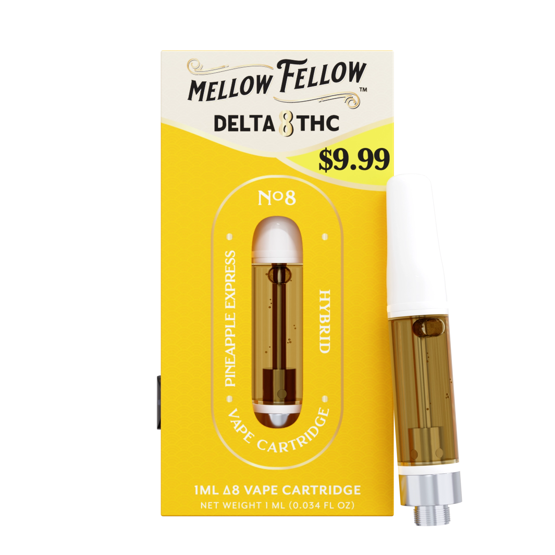Delta 8 1ml Vape Cartridge - Pineapple Express (Hybrid)
