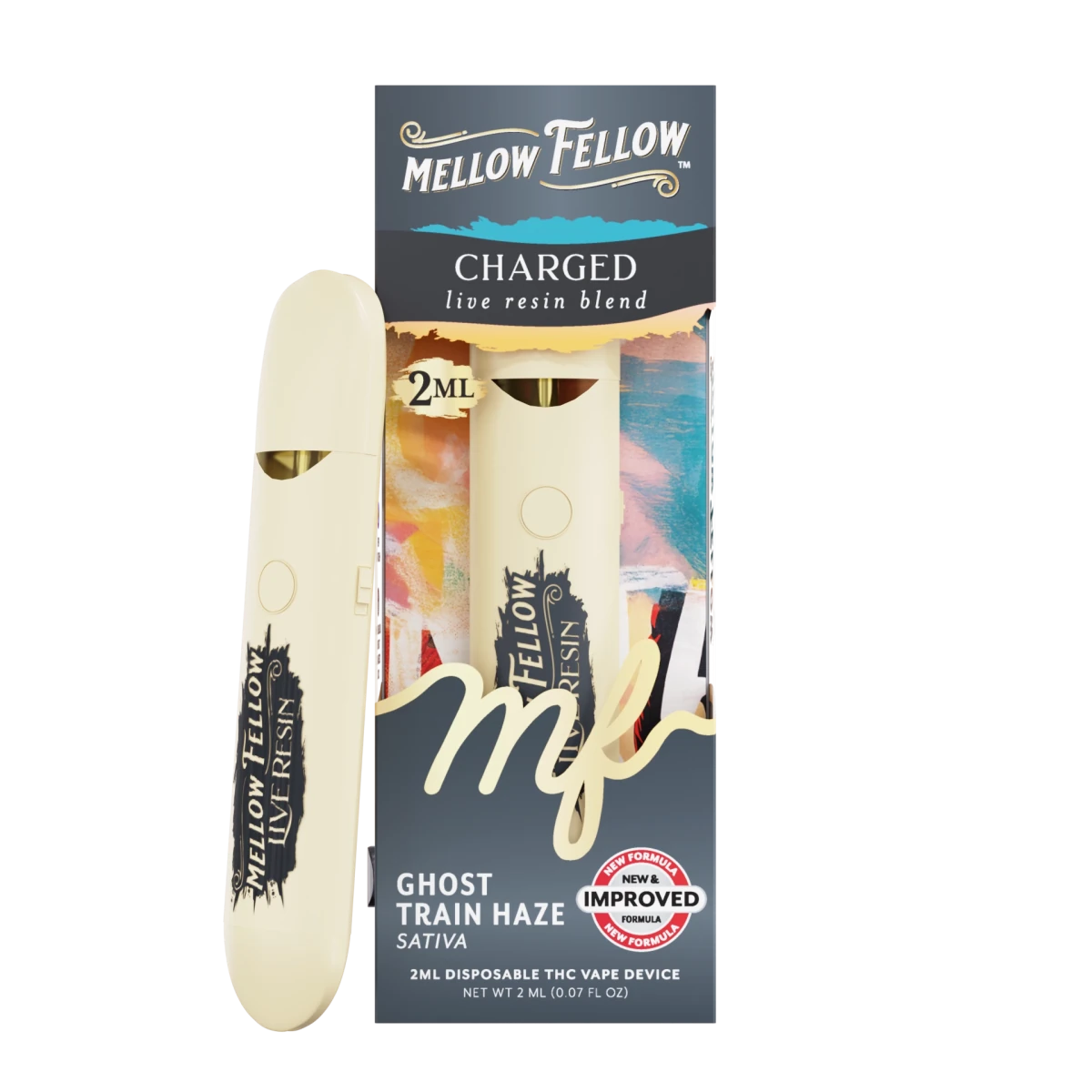 Charged Blend 2ml Live Resin Disposable Vape - Ghost Train Haze (Sativa)