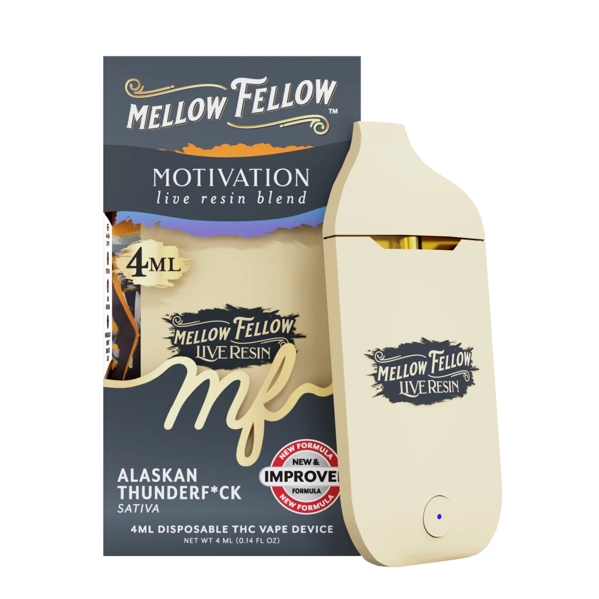 Motivation Blend 4ml Live Resin Disposable Vape - Alaskan Thunderf*ck (Sativa)