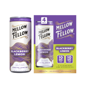 Delta 9 THC + CBD Seltzer Beverage 20MG - Blackberry Lemon 4 Pack