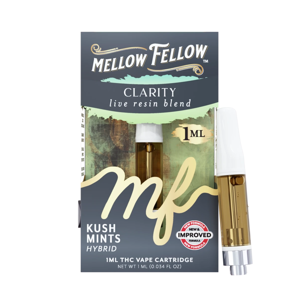 Clarity Blend 1ml Live Resin Vape Cartridge - Kush Mints (Hybrid)