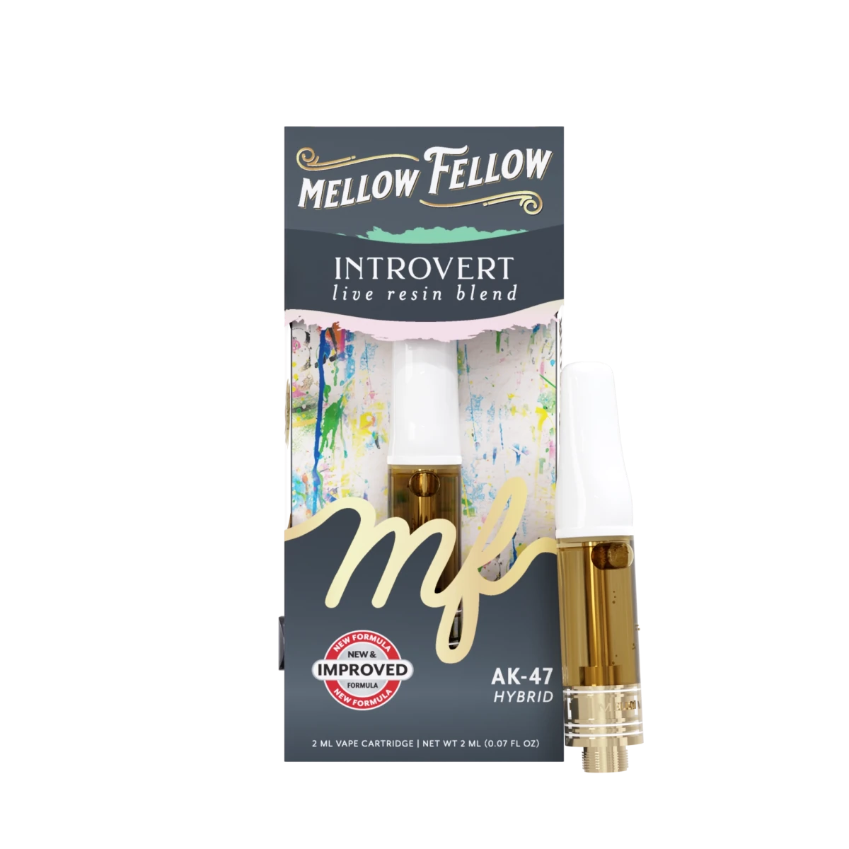 Introvert Blend 2ml Live Resin Vape Cartridge - AK-47 (Hybrid)
