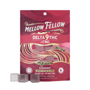 Microdose M-Fusions Gummies – Delta 9 THC + CBD 8ct 80mg – Cherry